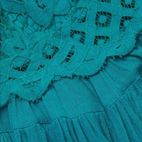 Free People Adella Lace Cami - NWOT - size xs. Gorgeous teal color! - Picture 6 of 6